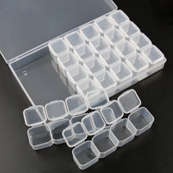 28Slots Cover Cases Plastic Storage Box Jewelry Small Things Container Empty Transparent Mini Beads Display Medicine Box