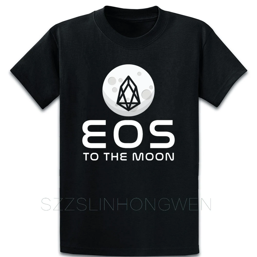 Eos логотип на Луну криптовалюта футболка дизайн наряд костюм летний стиль над
