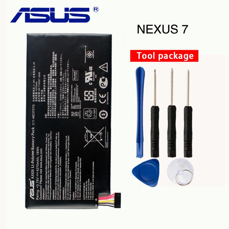 

Original ASUS NEXUS 7 Table PC Battery For ASUS C11-ME370TG NEXUS 7 Table PC Laptop battery Wifi + 3G Version 4270mAh