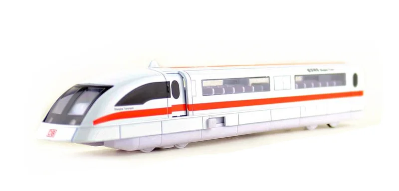 Красный 1/87 высокая имитация Maglev поезд сплав модель игрушечный автомобиль высокоскоростной рельсовый звуковой светильник вытяните назад игрушки для детей - Цвет: Красный