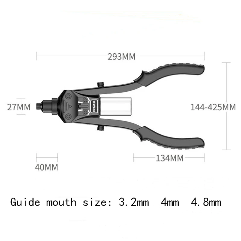 Core pulling Manual rivet gun Effortless Nail gun for Aluminum nails Steel nails M3.2mm 4mm 4.8mm Rivet Threaded Nut Rive Tool