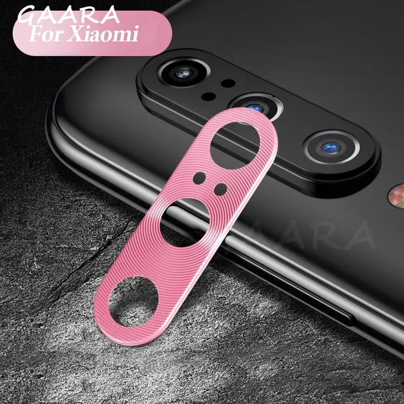 Rose Gold Задняя крышка объектива камеры из закаленного стекла+ металлическое защитное кольцо для Xiaomi mi CC9 CC9E A3 mi x 3 8 9 SE 6X защита экрана из металлического сплава - Цвет: Rose Gold