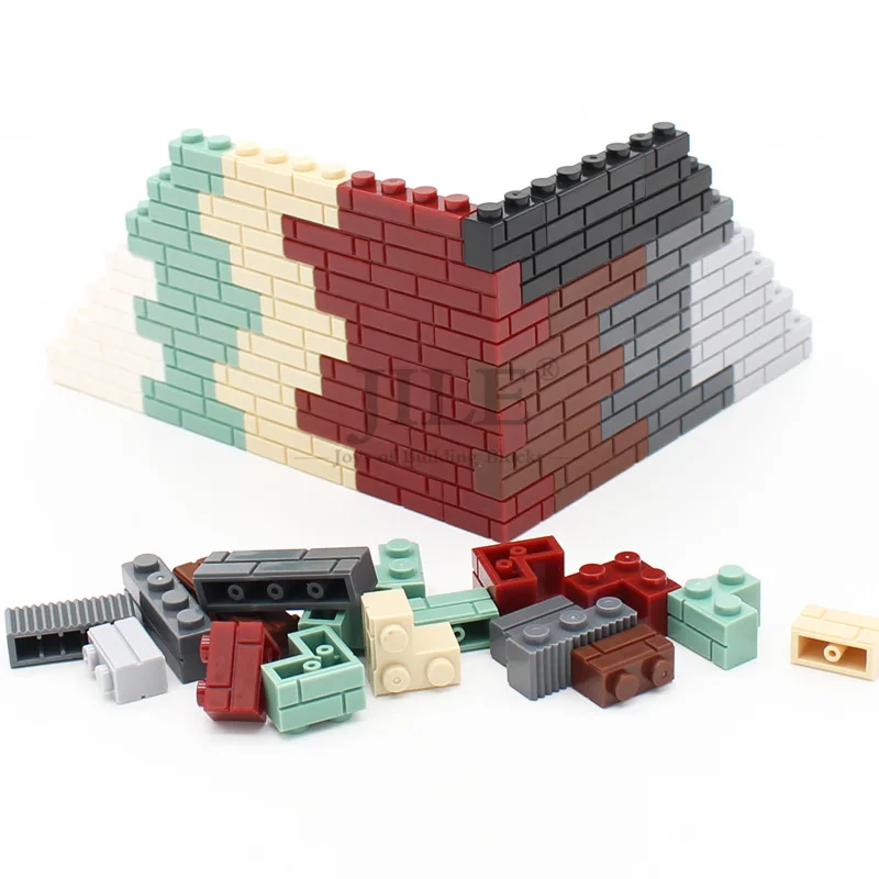DIY Building Blocks Wall Figures Bricks 1x2 1x3 1x4 Dots Constructions City Creative Toys Build MOC Compatible with
