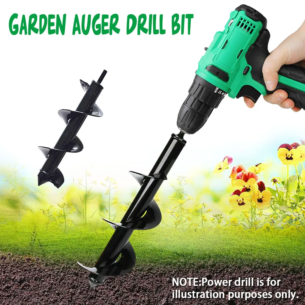 5 Size Planting Auger Spiral Digging Hole Drill Bit For Garden Earth Planter