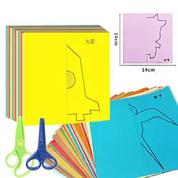 96 шт. детские цветные бумажные складные и режущие обучающие игрушки для детей художественное ремесло DIY рождественское ручное творчество