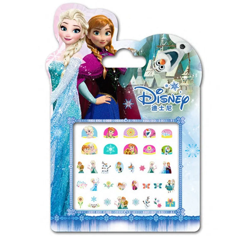 Девочки Замороженные Аиша и Анна макияж игрушки наклейки для ногтей s Принцесса София Дети Серьги наклейки игрушки