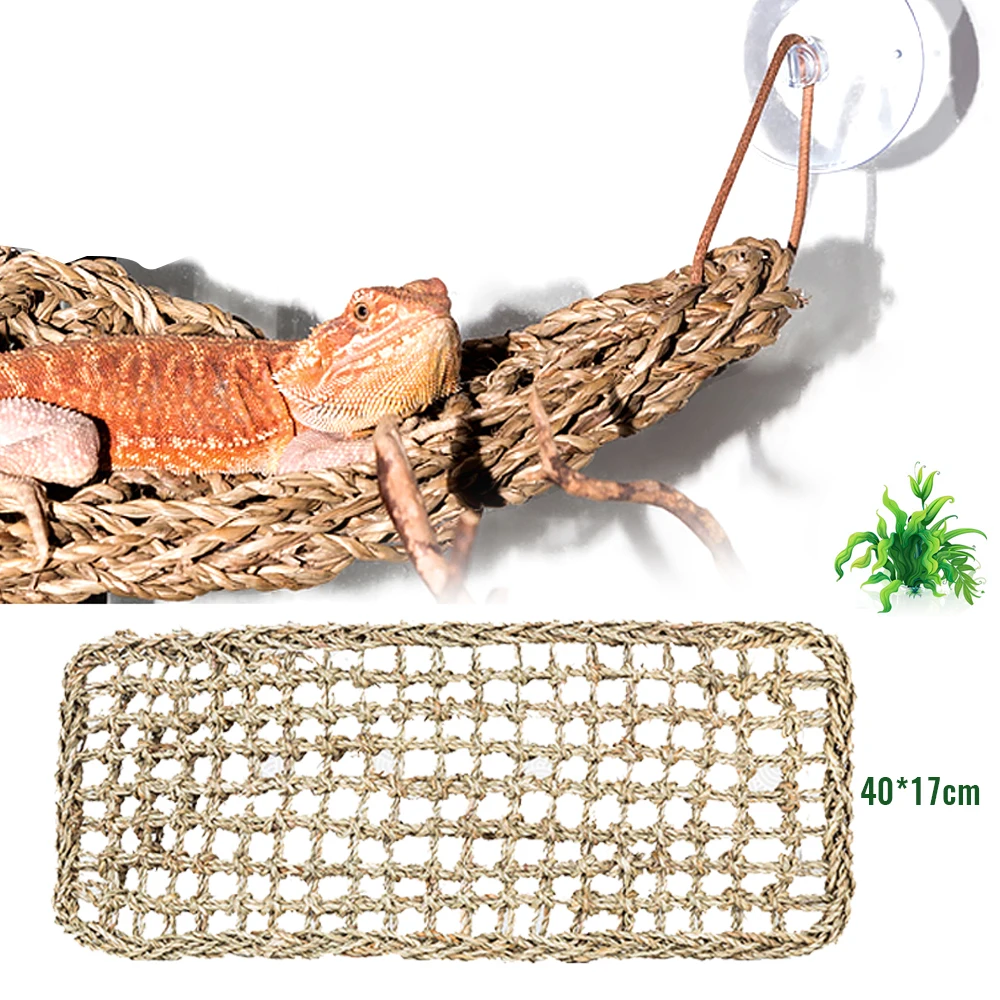 40X17cm terrario para reptiles para el lagarto fiambrera hamaca pequeños cangrejos ermitaño Geckos cama de mascotas alfombra de reptil decoración caliente