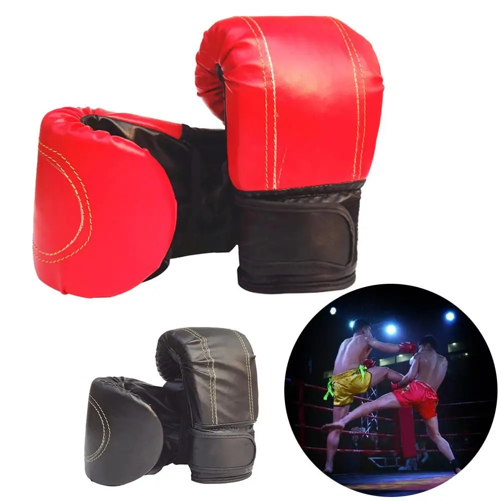 Faux Leather MMA Boxing Muay Thai Sandbag Fight Combat Training Fist Gloves Hot