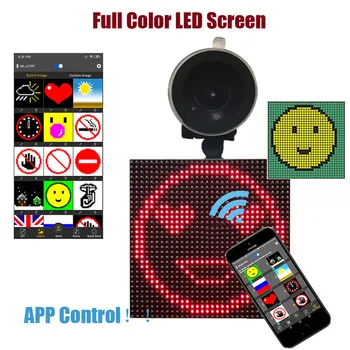 

Full-color LED Screen Car Display Visibility Glow Wireless Remote APP Control 50AUG13