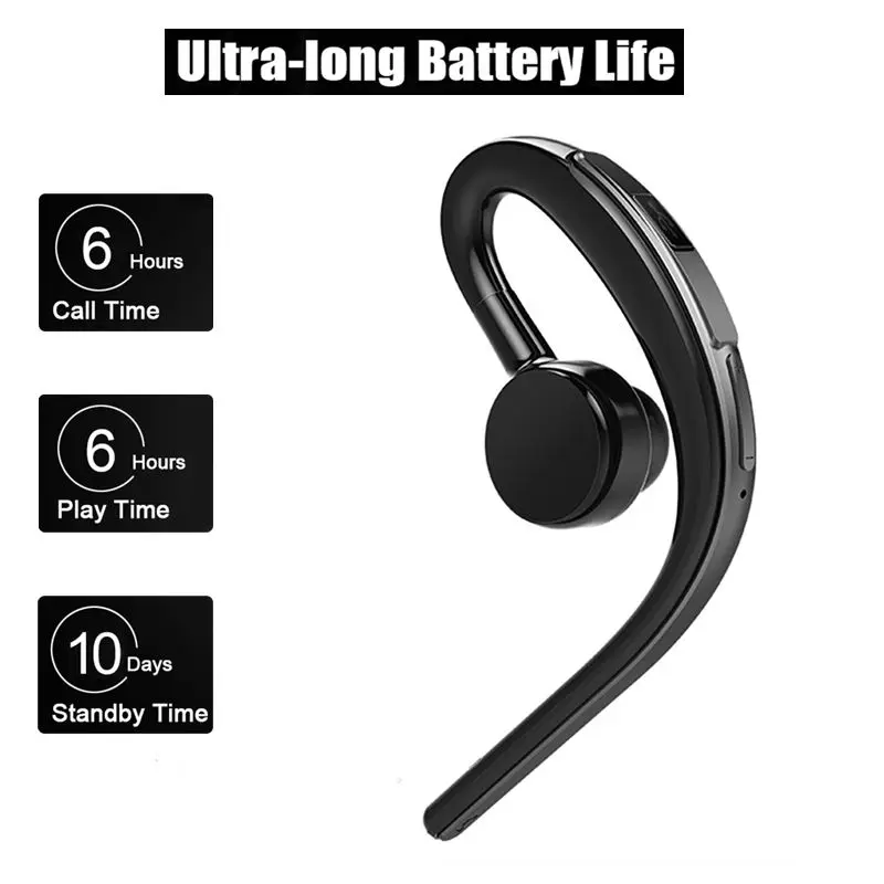 Top Handsfree Business Bluetooth Headphone With Mic Voice Control Wireless Bluetooth Headset For Drive Noise Cancelling