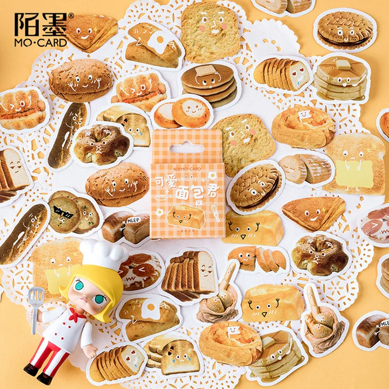 46 шт./кор. Momo вкусный хлеб мини бумаги декоративные наклейки дневник