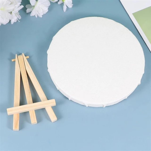 Canvas Painting Board Round Artist Boards Panels Panel Oil Stretched Blank  Acrylic Drawing White Circle Large