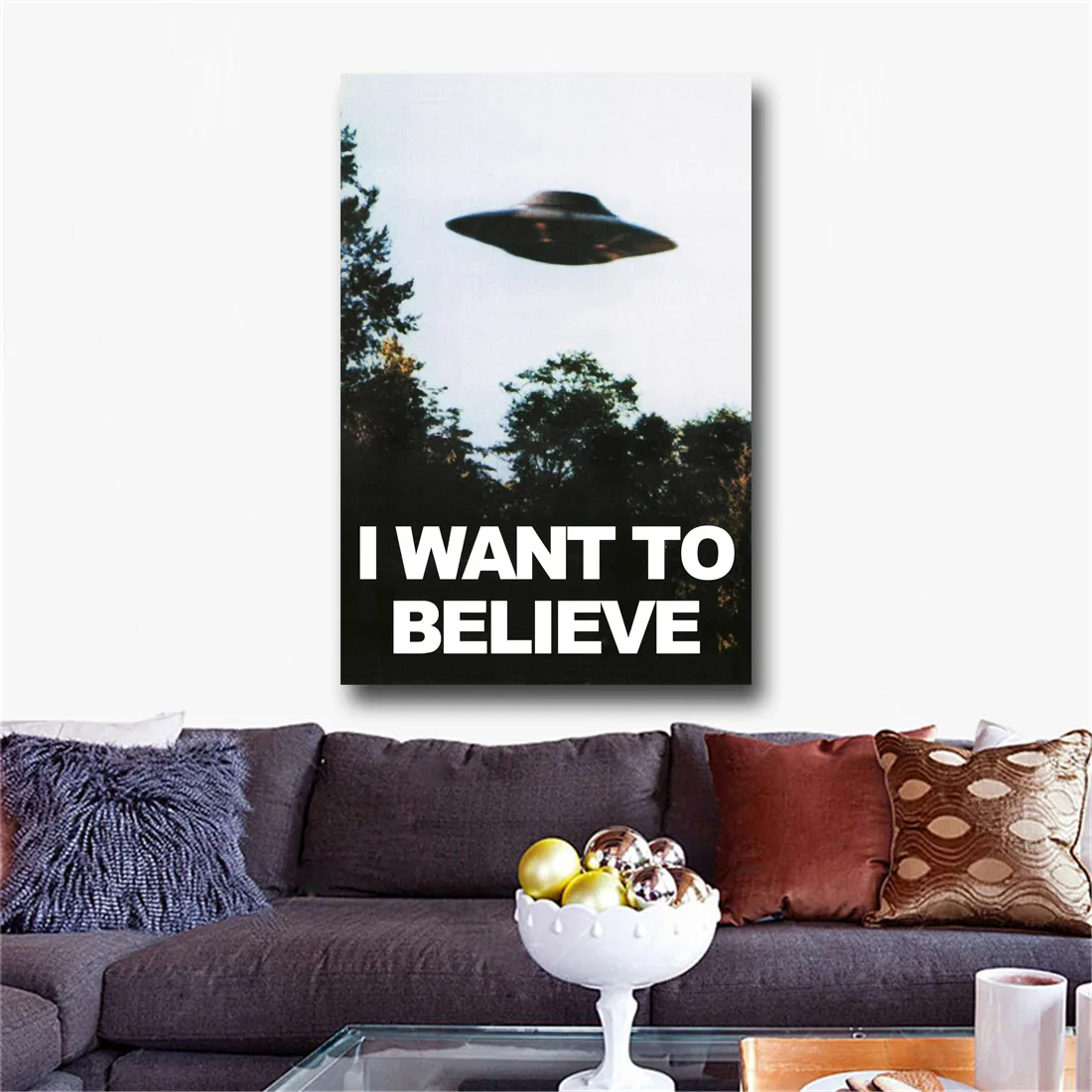 Хочу быть уверены X файлы художественный шелк или холст Постер UFO TV Series печать на