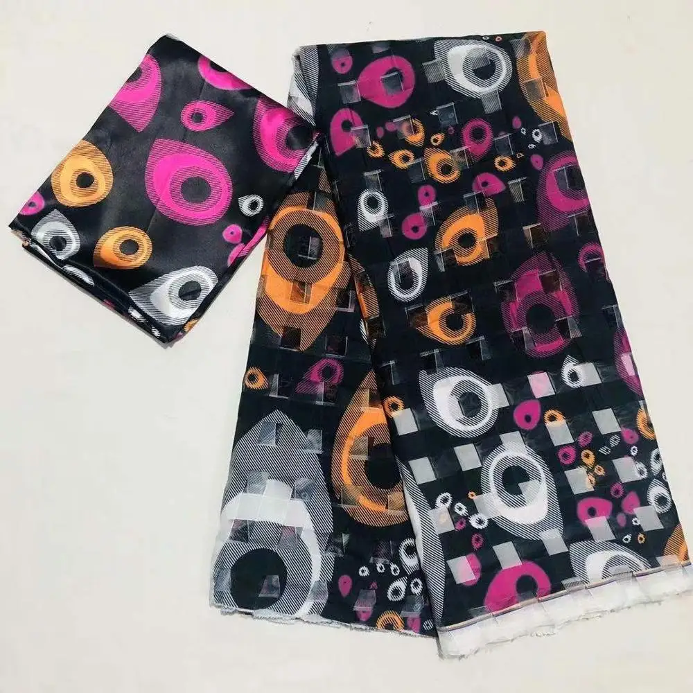 Модальная органза атласная шелковая ткань Африканская мягкая восковая ткань с принтом 2 ярда шифон 4 ярда audel modell ИМИТИРОВАННАЯ Анкара ткань 2206