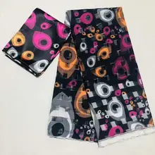 Модальная органза атласная шелковая ткань Африканская мягкая восковая ткань с принтом 2 ярда шифон 4 ярда audel modell ИМИТИРОВАННАЯ Анкара ткань 2206