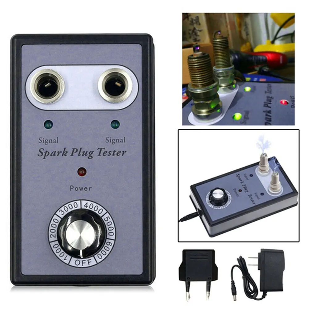 

Car Spark Plug Tester Plug Analyze Adjustable Dual Hole Ignition Detector