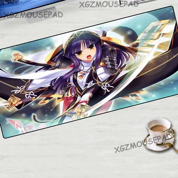 

XGZ Extra Large Game Mouse Pad Lock Egde Anime Sexy Female Swordsman Computer Desk Mat Fabric Non-slip Rubber 900x400mm