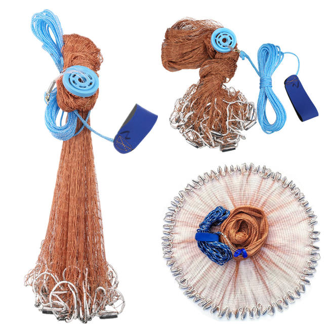 Multifilament Line with sinker Cast Net Catch Fish Network Outdoor Hand