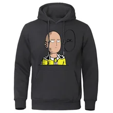 One Punch Man толстовки Saitama Sensei Японские Аниме мужские толстовки Осень Зима Топы Повседневный Спортивный костюм теплые мужские пуловеры