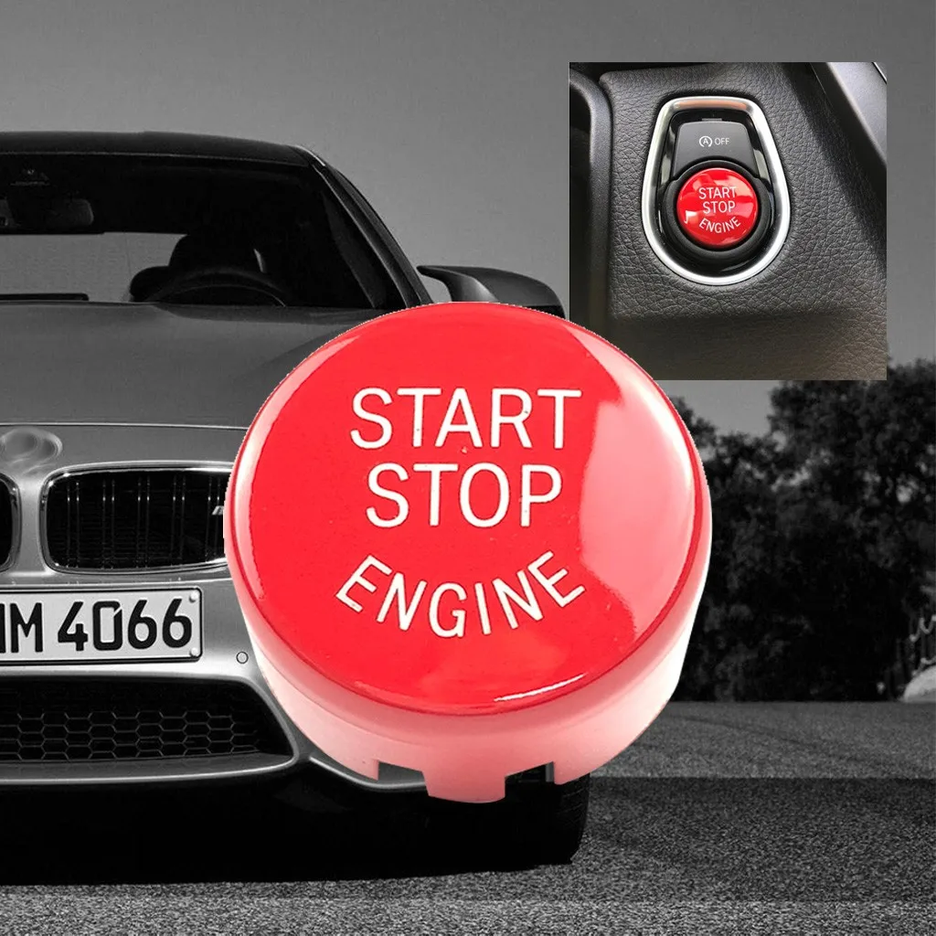 

Car crystal diamond Engine START STOP Button Replace Cover Switch Accessories Key for BMW X5 E70 X6 E71 Z4 E89 3 5Series E90 E60