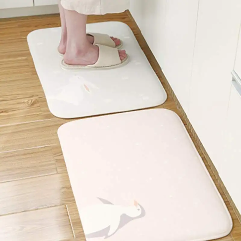 

Bathroom Mat Absorbent Floor Mat Anti-Slip Kitchen Bath Mat Carpet Toliet Rugs Washable Tapete Banheiro Doormat Living Room Rug