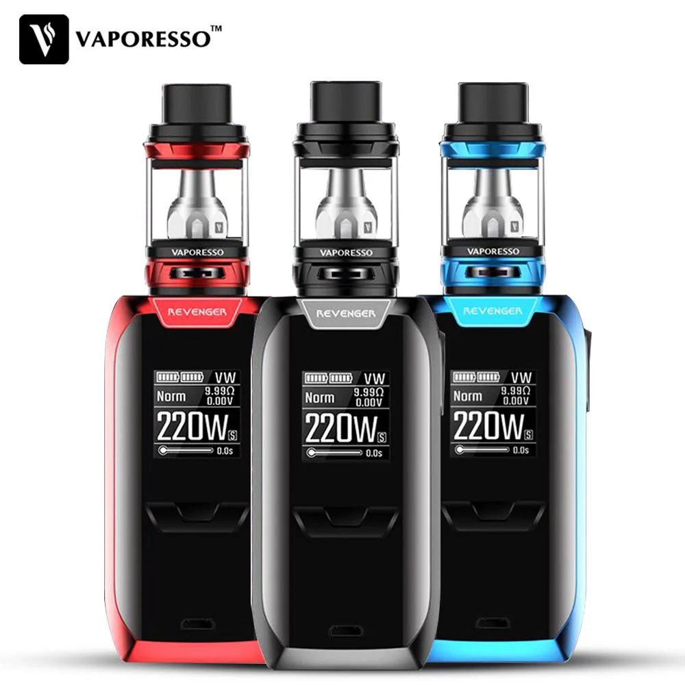 

Original Vaporesso Revenger Vape Kit with revenger mod and NRG Mini Tank 2ml Atomizers 510 thread Revolutionary IML Design E-cig