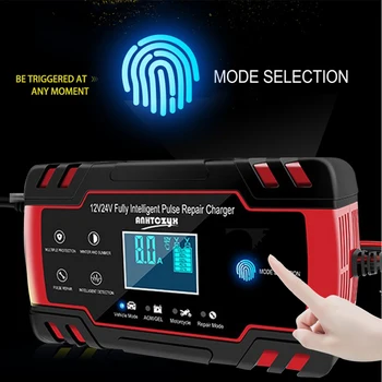 

Digital LCD Display 12V 24V Full Automatic Car Battery Charger Power Pulse Repair Chargers Wet Dry Lead Acid Battery Chargers