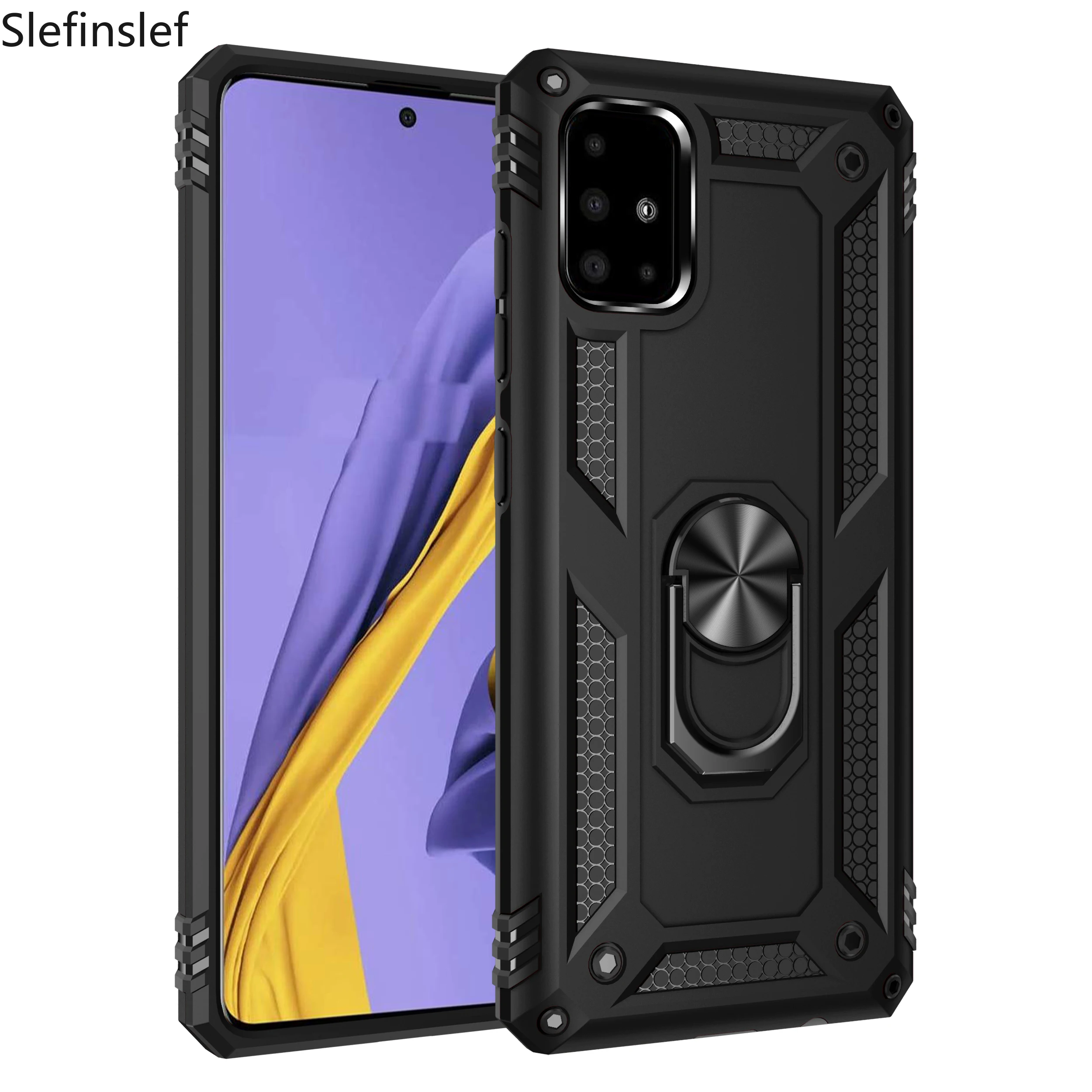 Роскошный чехол с магнитным кольцом для Samsung Galaxy A7 A6 A8 Plus A9 2018 A01 A11 A21 A31 A41 A51 A71 A81 A91