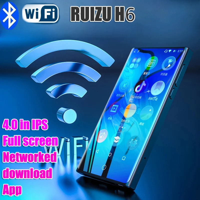 Ruizu H6 mp4 WIFI bluetooth full Touch 4 0 дюймовый IPS экран MP3 плеер может попасть в интернет FM Радио