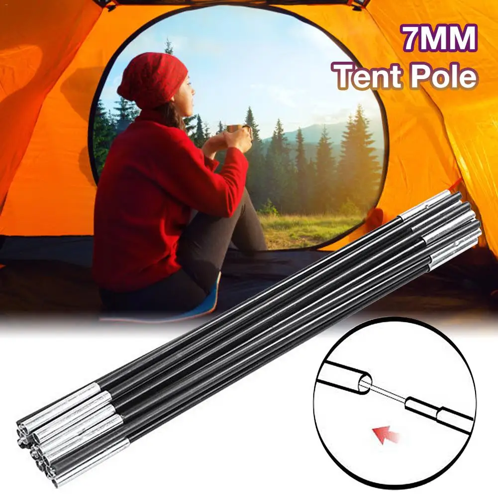2PcsSetFiberglassTentRodOutdoorCampingTentPole7mmDiameter