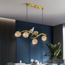 Plafonnier LED en forme d'oiseau, design moderne et créatif, éclairage d'intérieur, luminaire décoratif de plafond, idéal pour une table à manger, un bar ou un comptoir de Restaurant