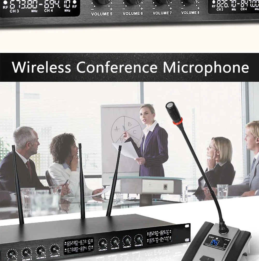 Профессиональный беспроводной микрофон, конденсаторный микрофон для конференций, школьный мультимедийный микрофон