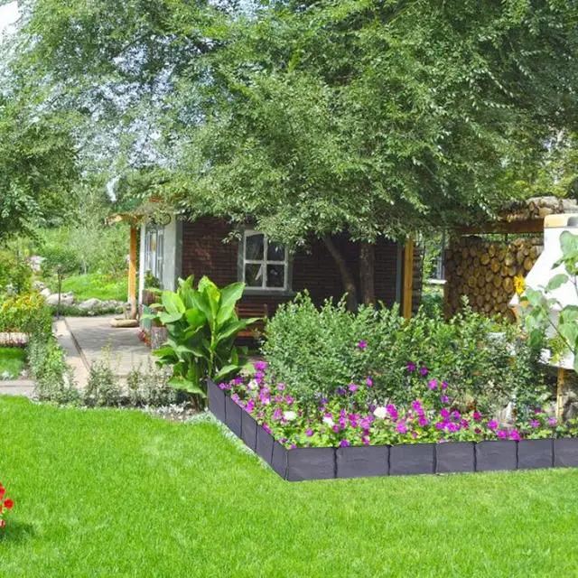 Edgings Kerti Gyep Piket Kerítés Fű Virágágyak Növényi Szegélyek Műanyag Falkerítés Beszkás Udvar Dekorációja - Image 6