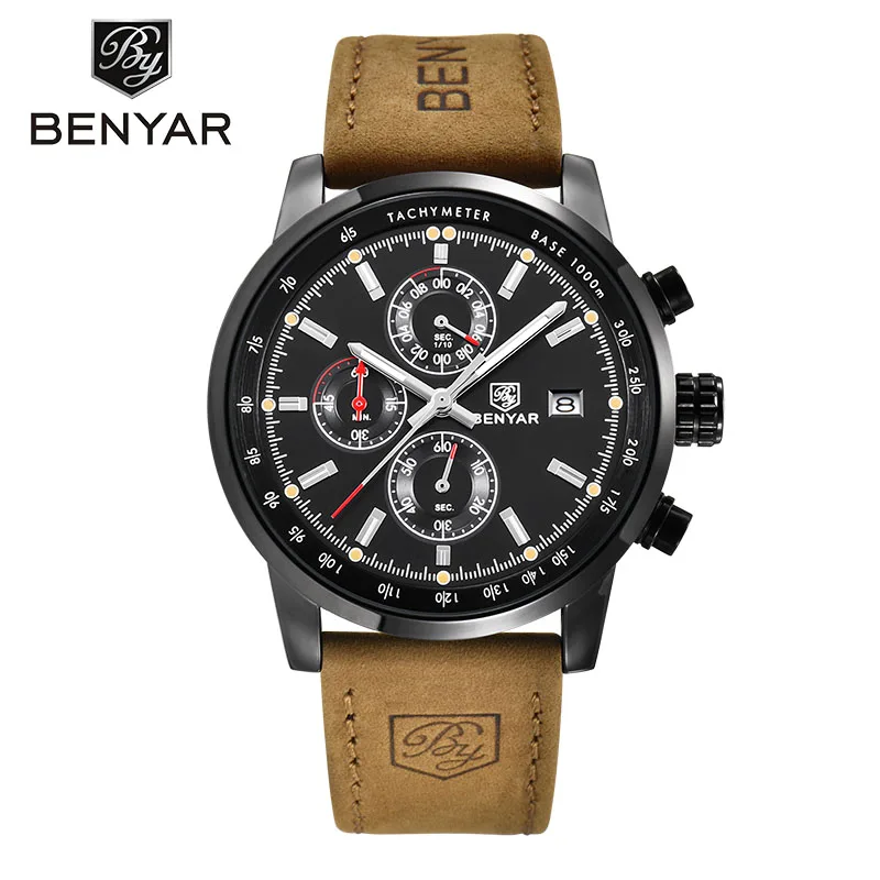 

BENYAR Watches Men Luxury Brand Quartz Watch Fashion Chronograph Watch Reloj Hombre Sport Clock Male Hour Relogio Masculino AAA