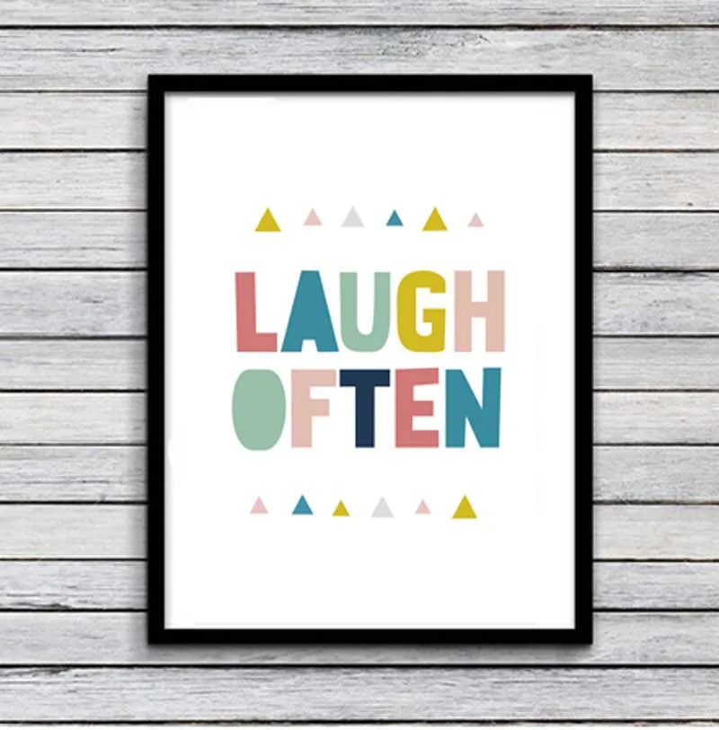 PRINTABLE Motivational LAUGHTER Poster Wall Decor Home Art