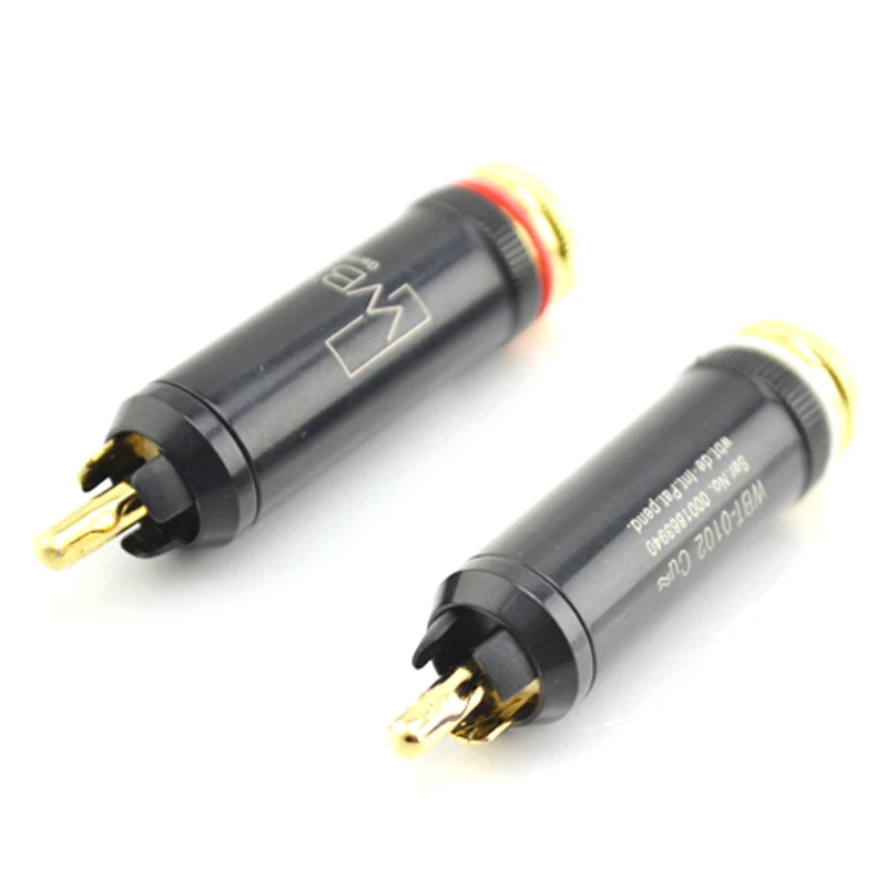 2 шт штекер, WBT-0102Cu 99.998% медный штекер RCA, 24K gold platd Одиночный разъем