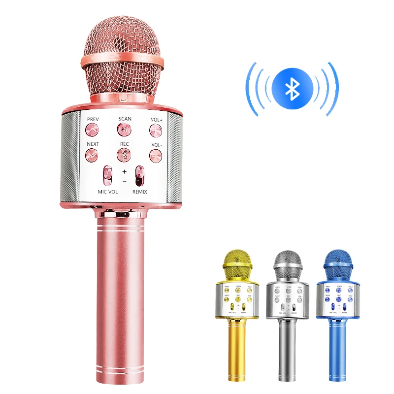 Bluetooth Wireless Microphone Handheld Karaoke Mic USB Mini Home KTV For Music Professiona Speaker Player Singing Recorder | Электроника