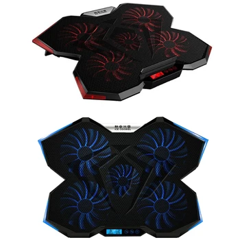 

ICECOOREL Laptop Cooler Cooling Pad with 5Pcs Fans LED Sn USB Adjustable Notebook Stand for Air/Pro 12- 17 inch