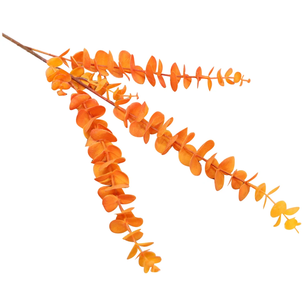 Искусственный лист эвкалипта пвх цветочный ствол искусственный зеленый имитация листьев эвкалипто растения для свадебной съемки реквизит домашний декор - Цвет: 13