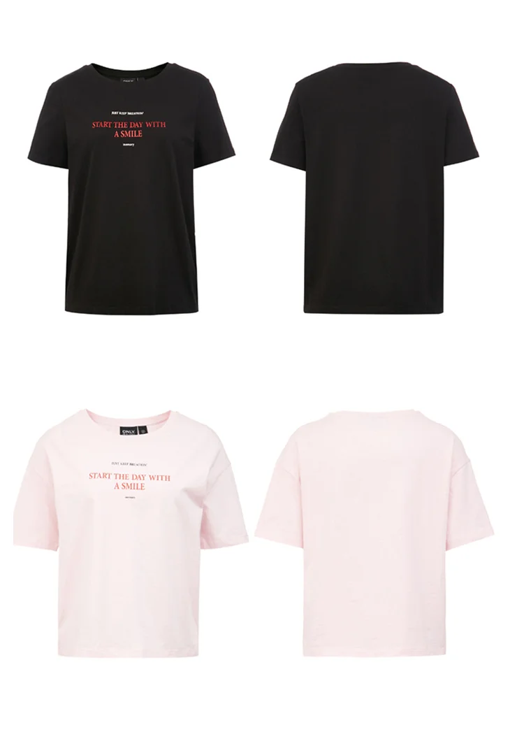 ONLY Women's Letter Print Short-sleeved T-shirt | 120101578