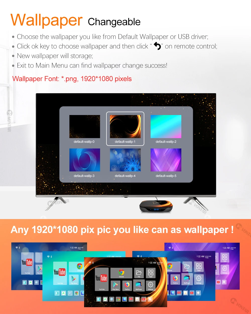 Fire Storm Design Android TV Box