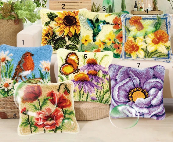 ^*Best Offers Latch Hook Cushion Flower Pattern Pillow Case Crochet Art & Crafts Acrylic Home Decor Embroidery Sofa Bed Cushion Cover ^*Best Offers Latch Hook Cushion Flower Pattern Pillow Case Crochet Art & Crafts Acrylic Home Decor Embroidery Sofa Bed Cushion Cover