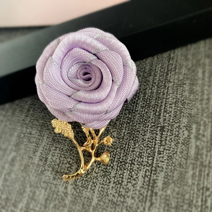 Flower Brooches Мужской женский галстук на магните на лацкане, брошь в британском стиле для свадебной вечеринки, пальто, куртка из золотого сплава, броши в форме цветка розы, ленты, корсаж - Цвет: Flower Brooches