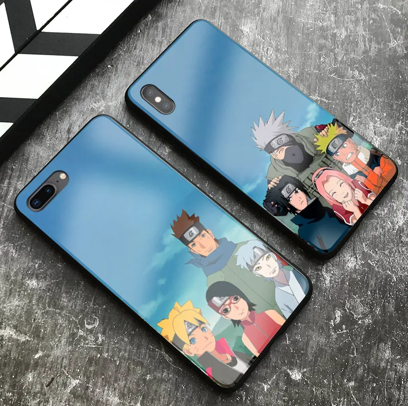 Boruto Naruto старый команда 7 Coque стекло Мягкий силиконовый чехол для телефона чехол для iPhone 6 6s 7 8 Plus X XR XS 11 Pro max