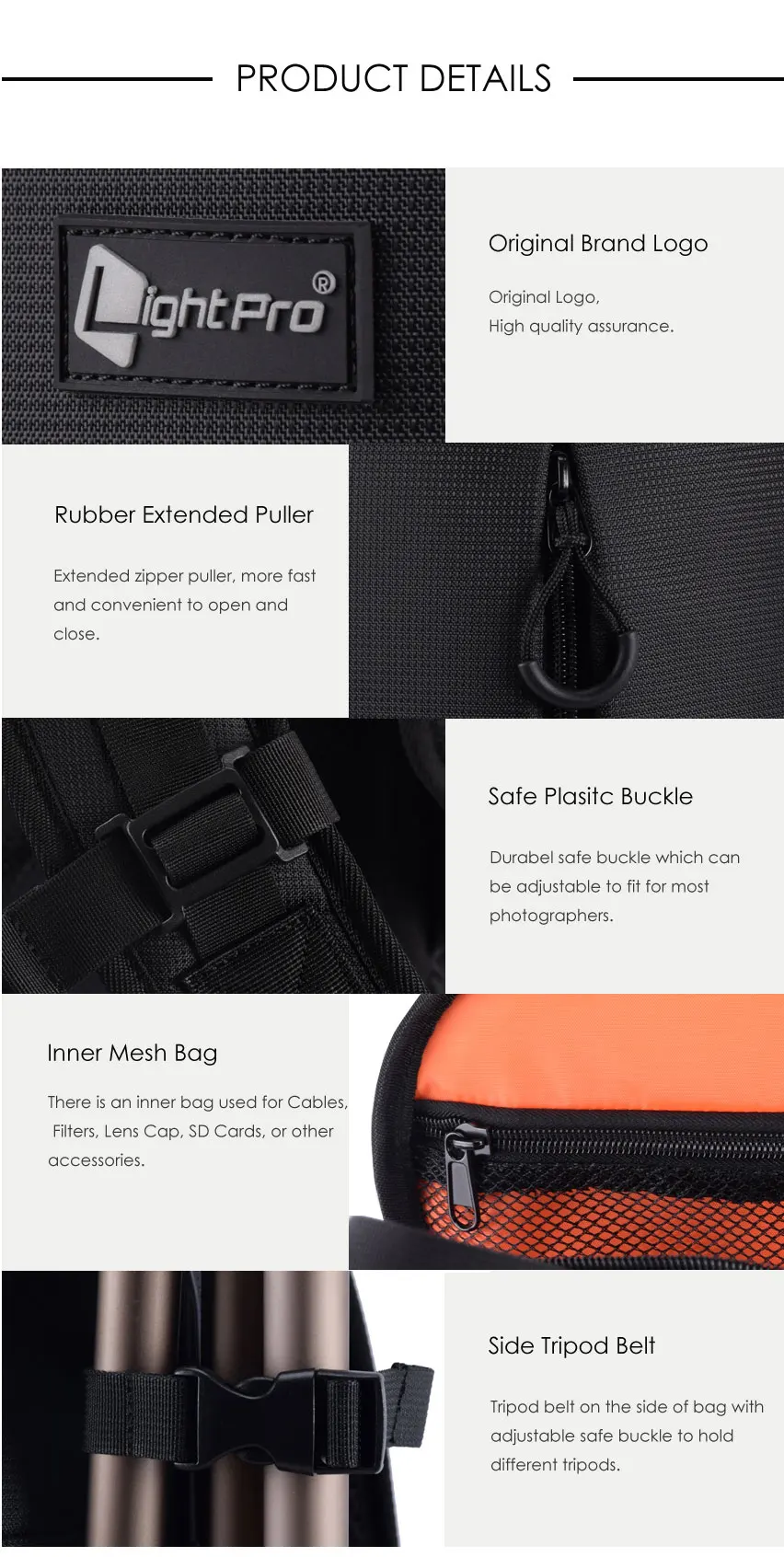 Светильник Pro Sling Bag, сумка через плечо, водонепроницаемая, водостойкая, с дождевиком, для Canon, для Nikon, для sony, SLR, DSLR, сумки для камер