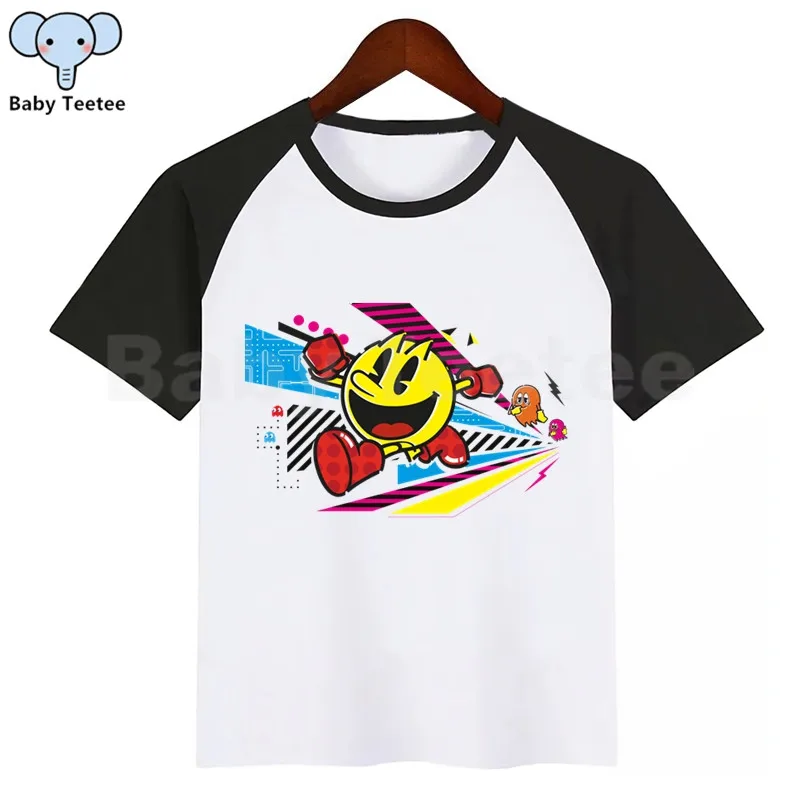 Забавная футболка для мальчиков и девочек с героями игры «Человек-паук», «есть призрак», детские летние топы с круглым вырезом, Детская футболка с принтом «Человек-паук», одежда для малышей