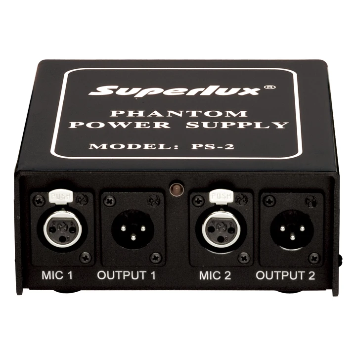 Superlux PS2A 48V двухканальный фантомный источник питания подходит для 48V конденсаторный микрофон для записи
