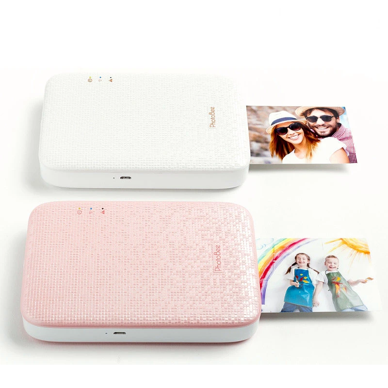 home color photo printer mini portable handheld photo printer inkless printing PhotoBee Photo Printer Android IOS Printers #R25 mini printer for stickers