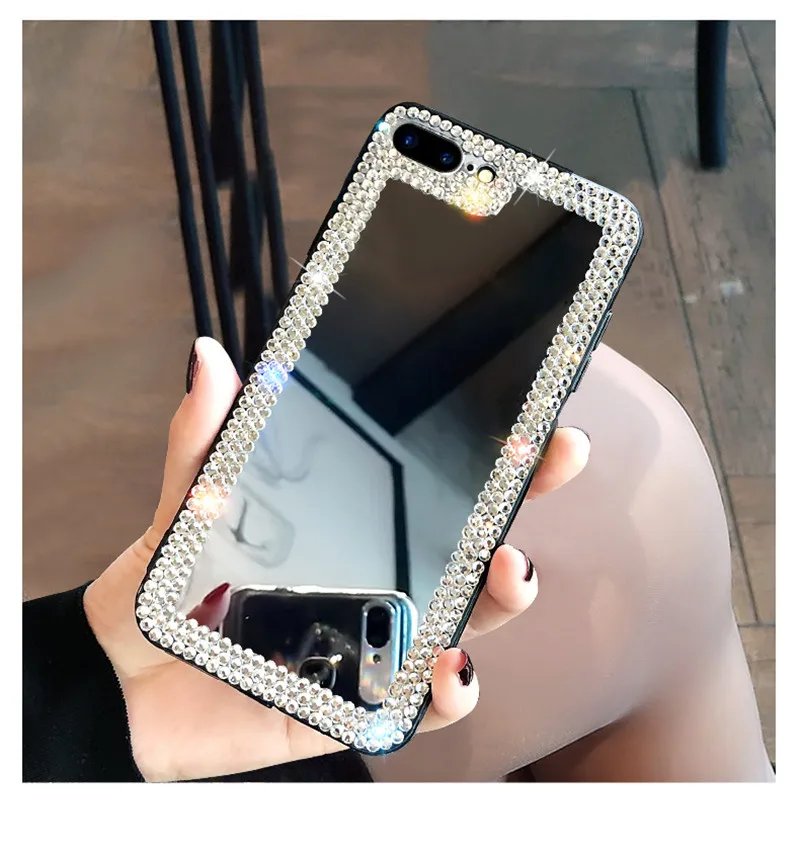 Мягкий силиконовый чехол с украшениями зеркальный ЧЕХОЛ ДЛЯ Vivo V5 V7 плюс V9 V11 Pro V11i