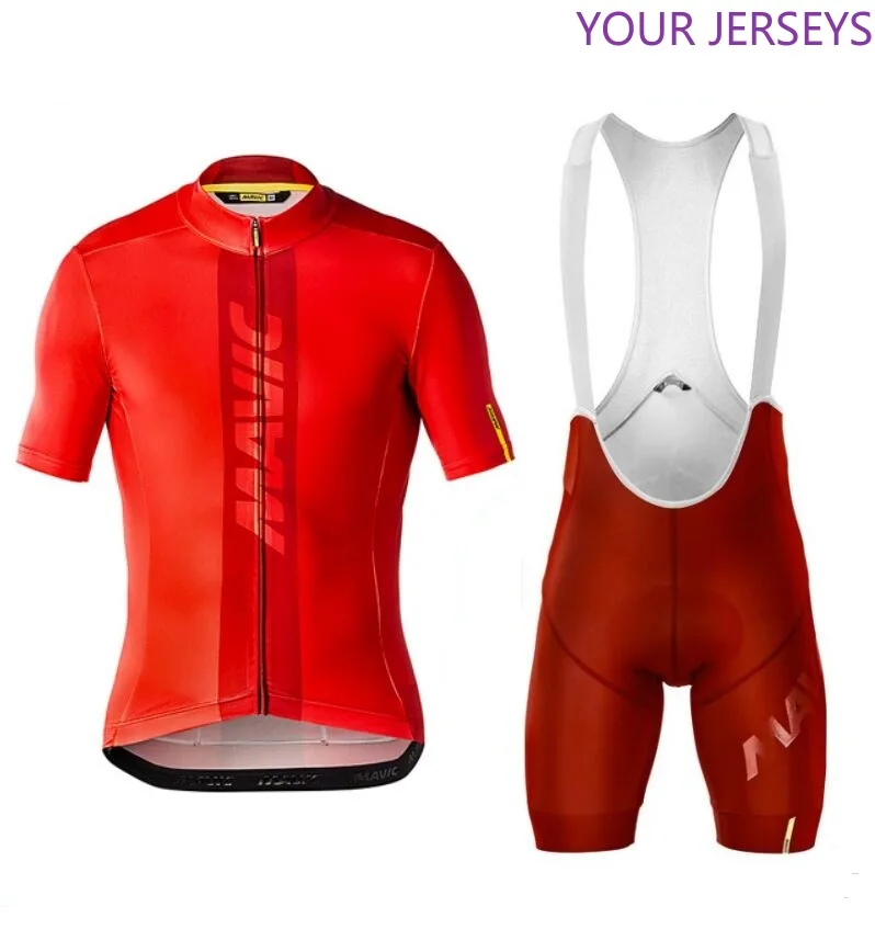 

Mavic cycling jersey set short sleeve men road bike mountain mtb pro team set bicycle cycle clothing Maillot Sponge Pants Pad